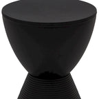 Boyd Round Side Table Ribbed Design Base Accent End Table with Removable Lid for Living Room & Bedroom