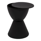 Boyd Round Side Table Ribbed Design Base Accent End Table with Removable Lid for Living Room & Bedroom