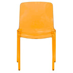 Stackable Acrylic Minimalist Plastic Dining Chair Modern Full Back Transparent Accent Side Chair for Dining Room & Kitchen