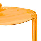 Stackable Acrylic Minimalist Plastic Dining Chair Modern Full Back Transparent Accent Side Chair for Dining Room & Kitchen