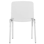 Stackable Acrylic Minimalist Plastic Dining Chair Modern Full Back Transparent Accent Side Chair for Dining Room & Kitchen