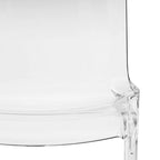 Stackable Acrylic Minimalist Plastic Dining Chair Modern Full Back Transparent Accent Side Chair for Dining Room & Kitchen