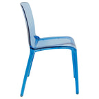 Stackable Acrylic Minimalist Plastic Dining Chair Modern Full Back Transparent Accent Side Chair for Dining Room & Kitchen