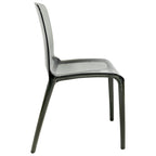 Stackable Acrylic Minimalist Plastic Dining Chair Modern Full Back Transparent Accent Side Chair for Dining Room & Kitchen