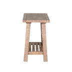 Anva Accent Chairside Table, Light Brown Mahogany, Rectangular 28 Inch