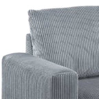 Billy Convertible Pull Out Sofa Bed, Gray Corduroy, 85 Inch