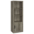TV Entertainment Console with 2 Media Tower, 8 Compartments, Driftwood Gray