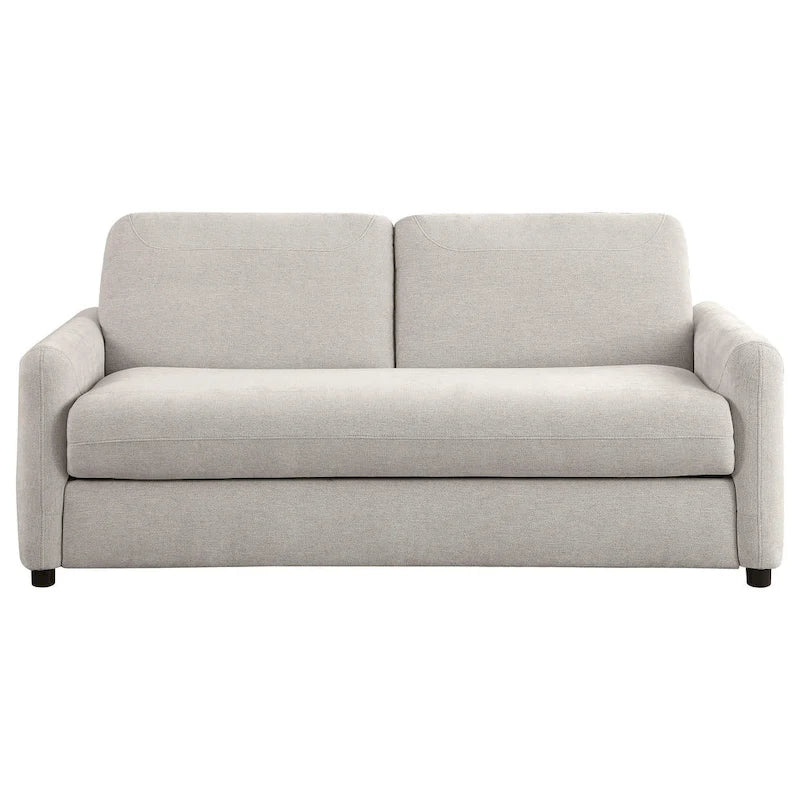 Rilia Sofa Sleeper with Queen Size Mattress, Beige Fabric, 74 Inch
