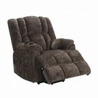 Cassy Power Recliner Chair with Lift, Heating, Massage, Brown Velvet