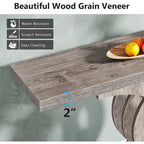 Farmhouse Wood Console Tables with Geometric Base for Entryway