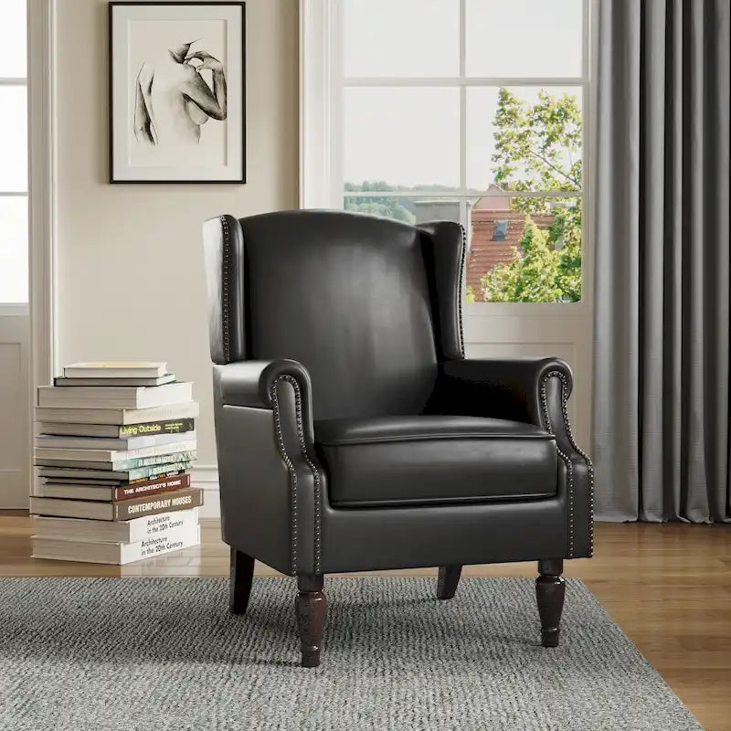 Upholstered Accent Chair Nailhead Trim Arm Chair