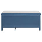 Vintage Shoe Bench with Cushion, 2 Drawers & 2 Rattan Doors