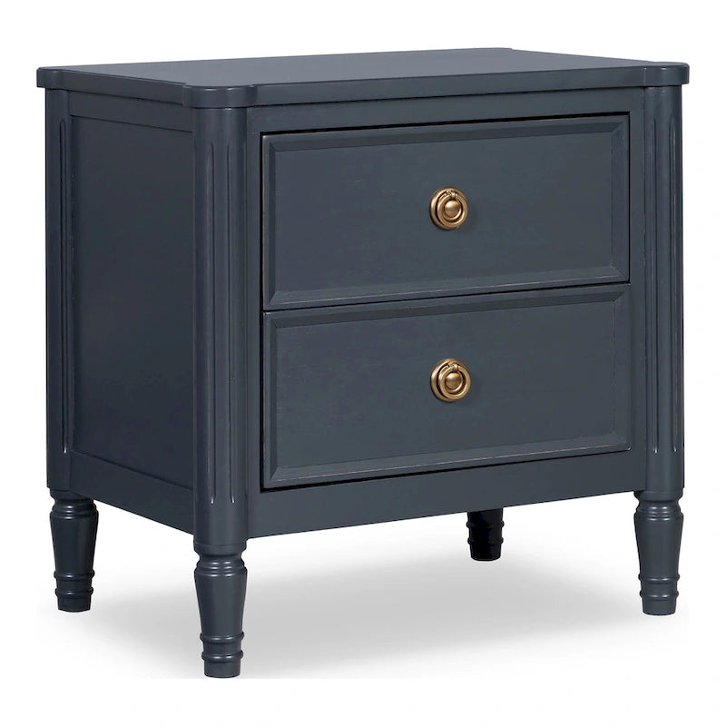 Furniture of America Arlena Modern Solid Wood Nightstand with USB Ports
