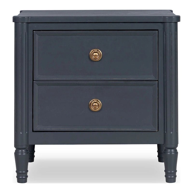 Furniture of America Arlena Modern Solid Wood Nightstand with USB Ports