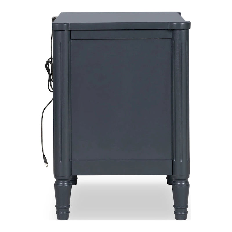 Furniture of America Arlena Modern Solid Wood Nightstand with USB Ports