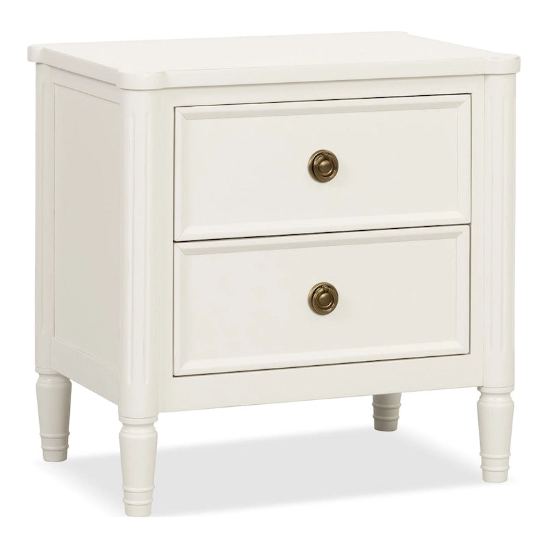 Furniture of America Arlena Modern Solid Wood Nightstand with USB Ports