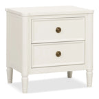Furniture of America Arlena Modern Solid Wood Nightstand with USB Ports