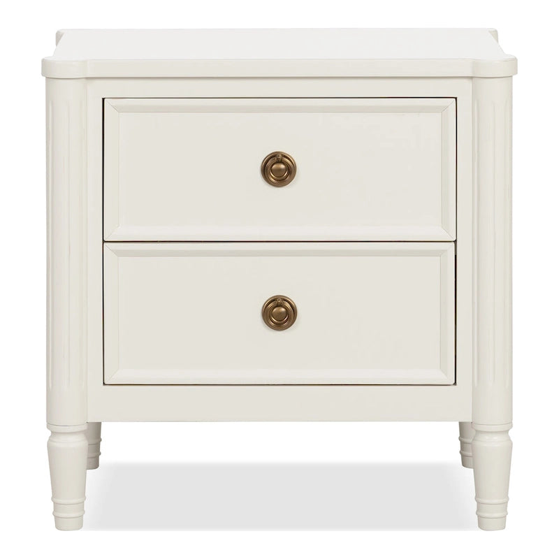 Furniture of America Arlena Modern Solid Wood Nightstand with USB Ports