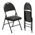 Costway 2/4/8/10/12 PCS Folding Padded Party Chairs with Metal Frame