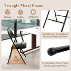 Black Folding Padded Chairs - Metal Frame Set