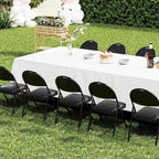 Black Folding Padded Chairs - Metal Frame Set