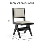 Furniture of America Evrena Modern 7-Piece Black Solid Wood Dining Set