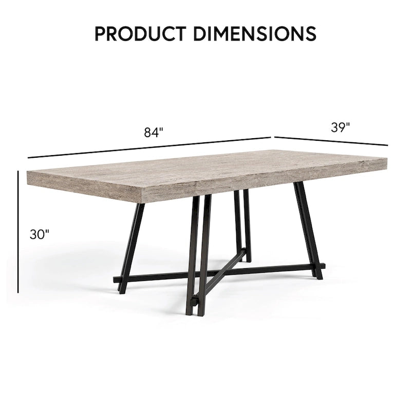 Furniture of America Evrena Modern 7-Piece Black Solid Wood Dining Set
