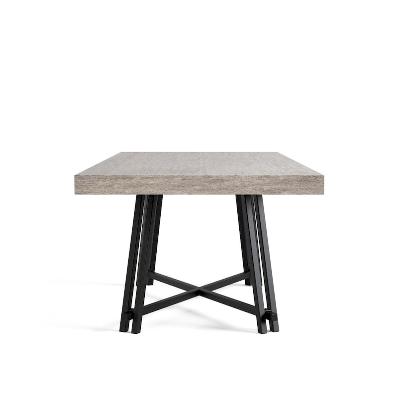 Furniture of America Evrena Modern 7-Piece Black Solid Wood Dining Set