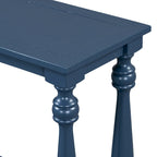 63 Long Entryway Console Table Sofa Table with Bottom Storage Shelf & Sculptural Vase-Leg for Hallway Living Room