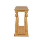 63 Long Entryway Console Table Sofa Table with Bottom Storage Shelf & Sculptural Vase-Leg for Hallway Living Room