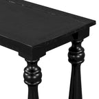 63 Long Entryway Console Table Sofa Table with Bottom Storage Shelf & Sculptural Vase-Leg for Hallway Living Room