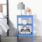 Modern Nightstand with 3-Tier Storage Shelves