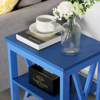 Modern Nightstand with 3-Tier Storage Shelves