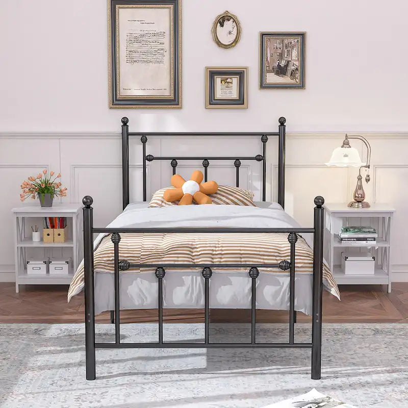 Modern Nightstand with 3-Tier Storage Shelves