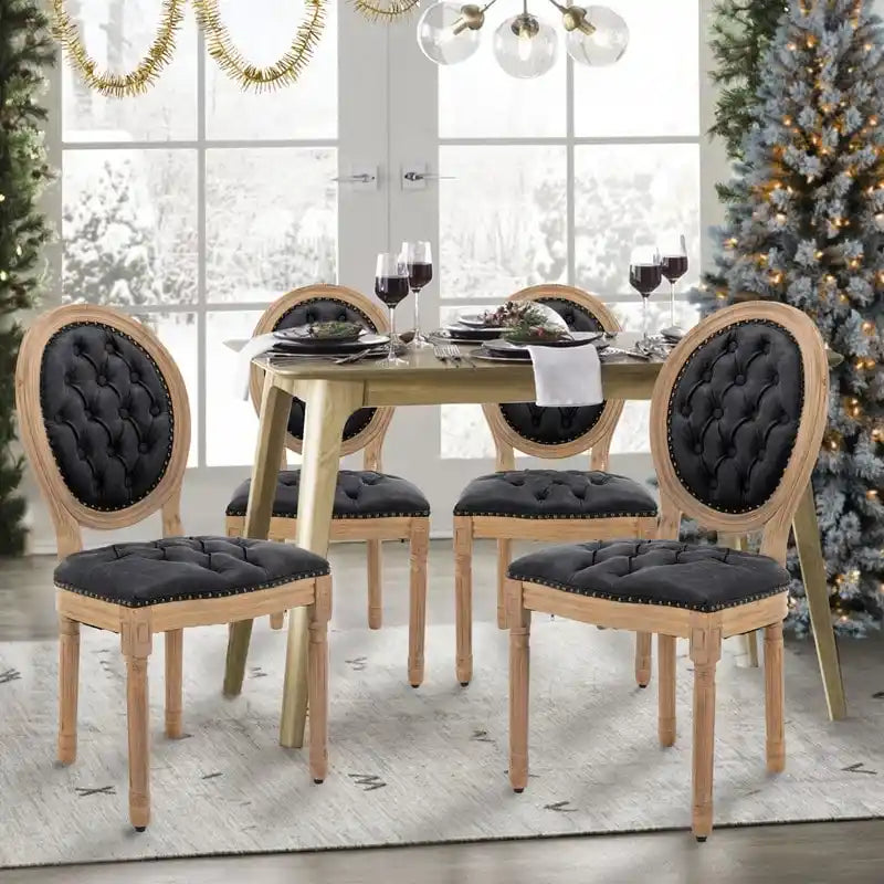 French Dining Chair with Nailhead Trim Set of 6