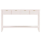High-Quality Entryway Console Table with 4 Spacious Drawers & 1 Bottom Shelf