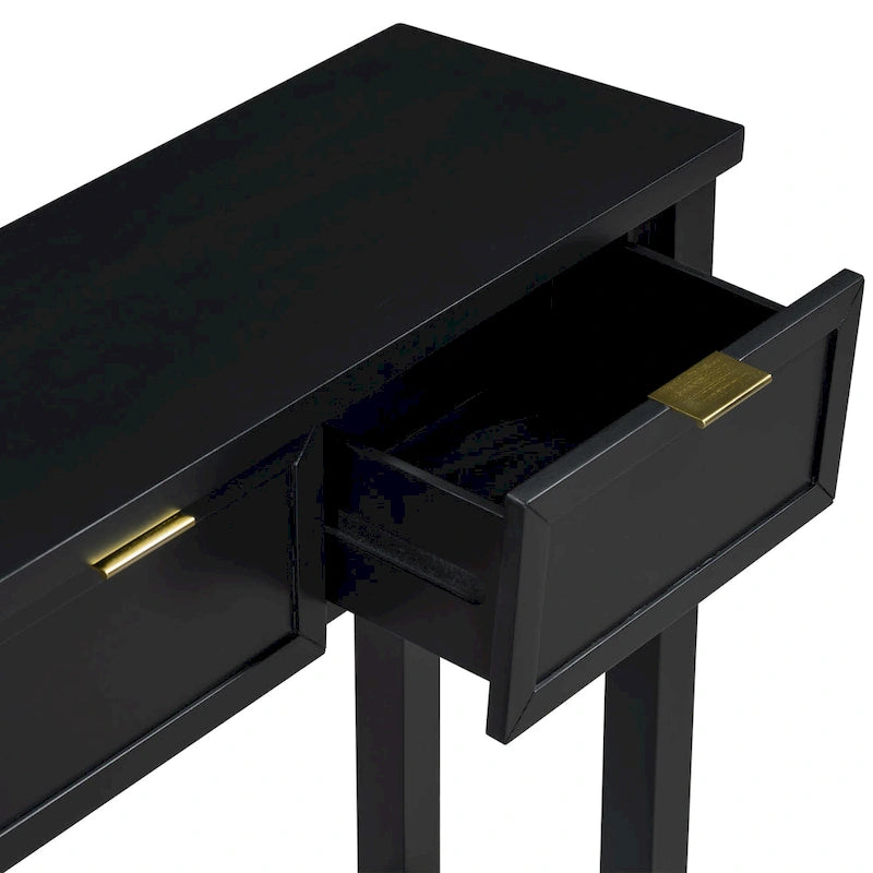 High-Quality Entryway Console Table with 4 Spacious Drawers & 1 Bottom Shelf