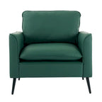 Green Modern 25.99 Upholstered Accent Chair with Waist Pillows and Soft Cushions