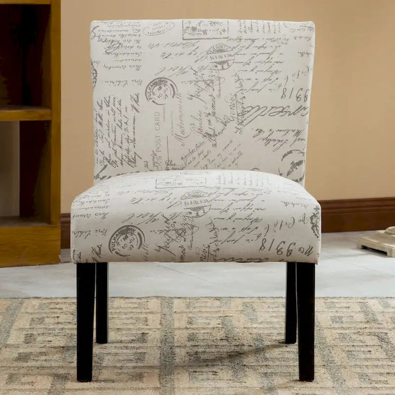 White 25.5 Upholstered Accent Chair