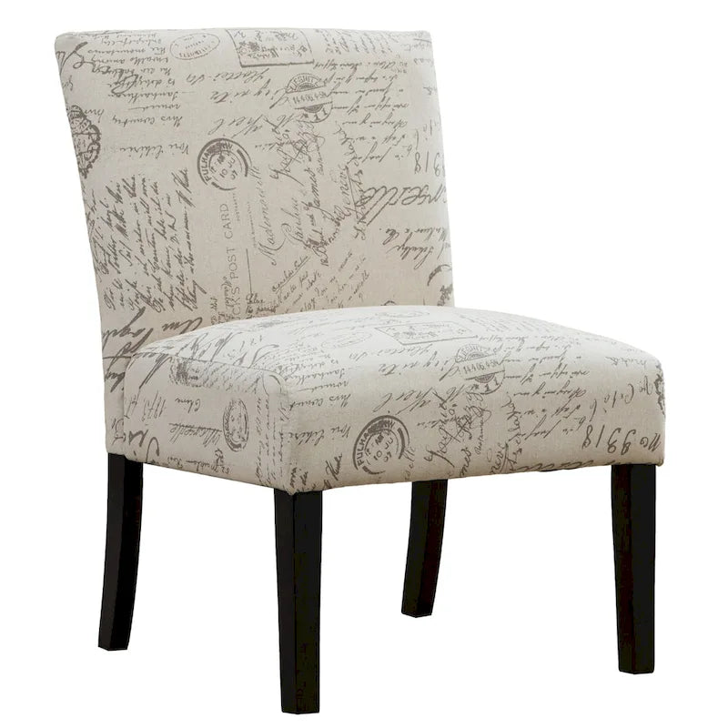 White 25.5 Upholstered Accent Chair