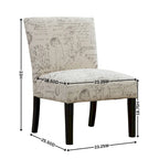 White 25.5 Upholstered Accent Chair