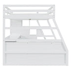 Full Pine Loft Bed with Desk and Storage