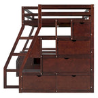 Full Pine Loft Bed with Desk and Storage