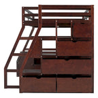 Full Pine Loft Bed with Desk and Storage
