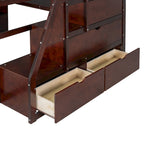Full Pine Loft Bed with Desk and Storage