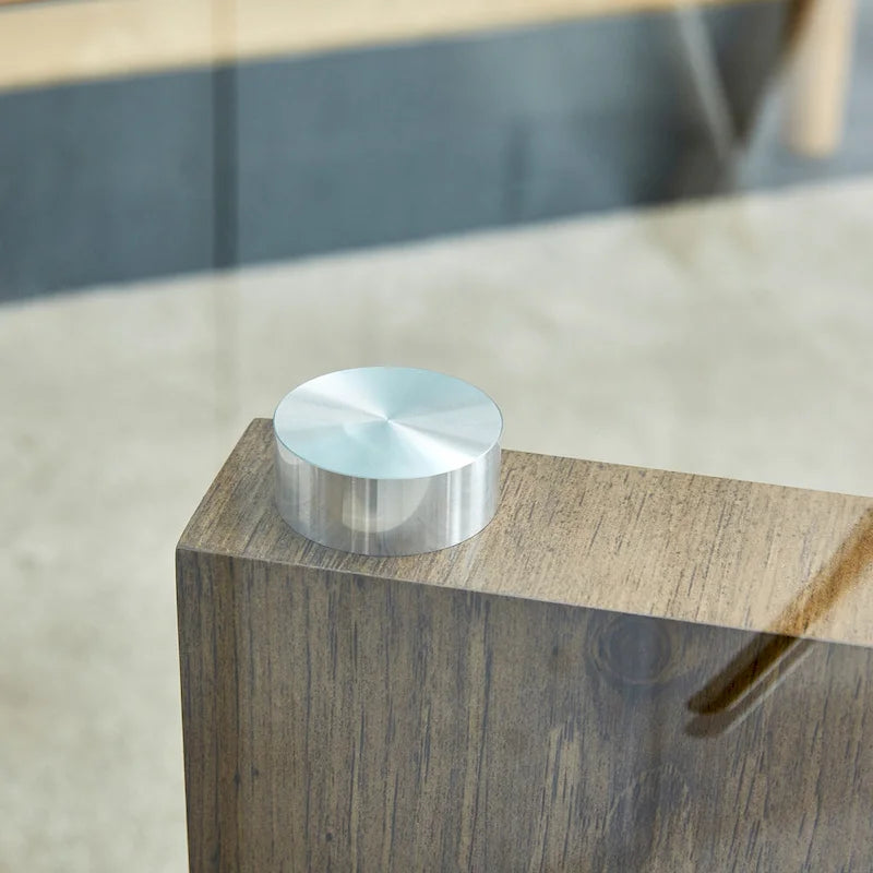 47.2 Modern Rectangular Coffee Table with Tempered Glass Tabletop and MDF Legs