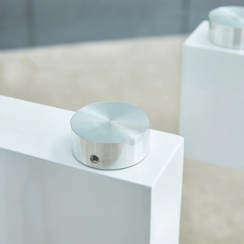 47.2 Modern Rectangular Coffee Table with Tempered Glass Tabletop and MDF Legs