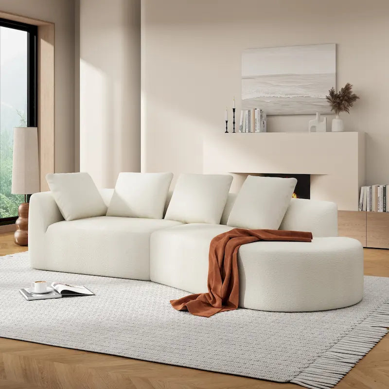 Christopher Knight Home - Olivia Curved Foam Sofa Set - 116L