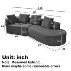 Christopher Knight Home - Olivia Curved Foam Sofa Set - 116L
