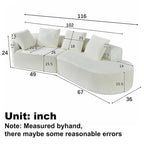 Christopher Knight Home - Olivia Curved Foam Sofa Set - 116L